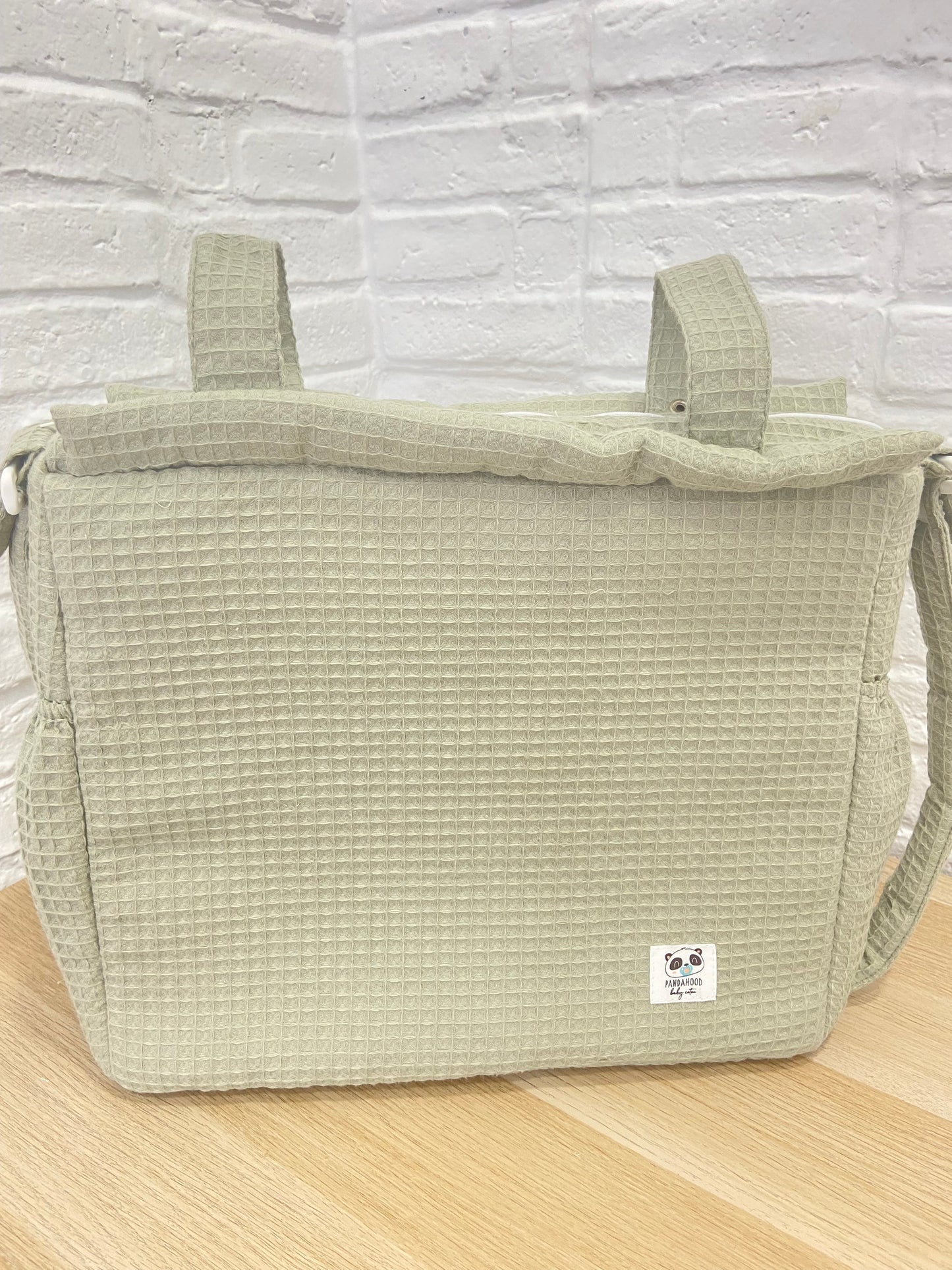 Bolso Baby Waffle verde antiguo