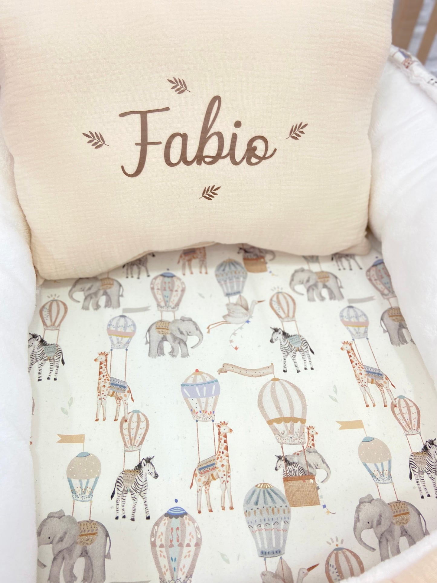 Pack Baby Welcome Baby (nido, manta y cojín personalizado)