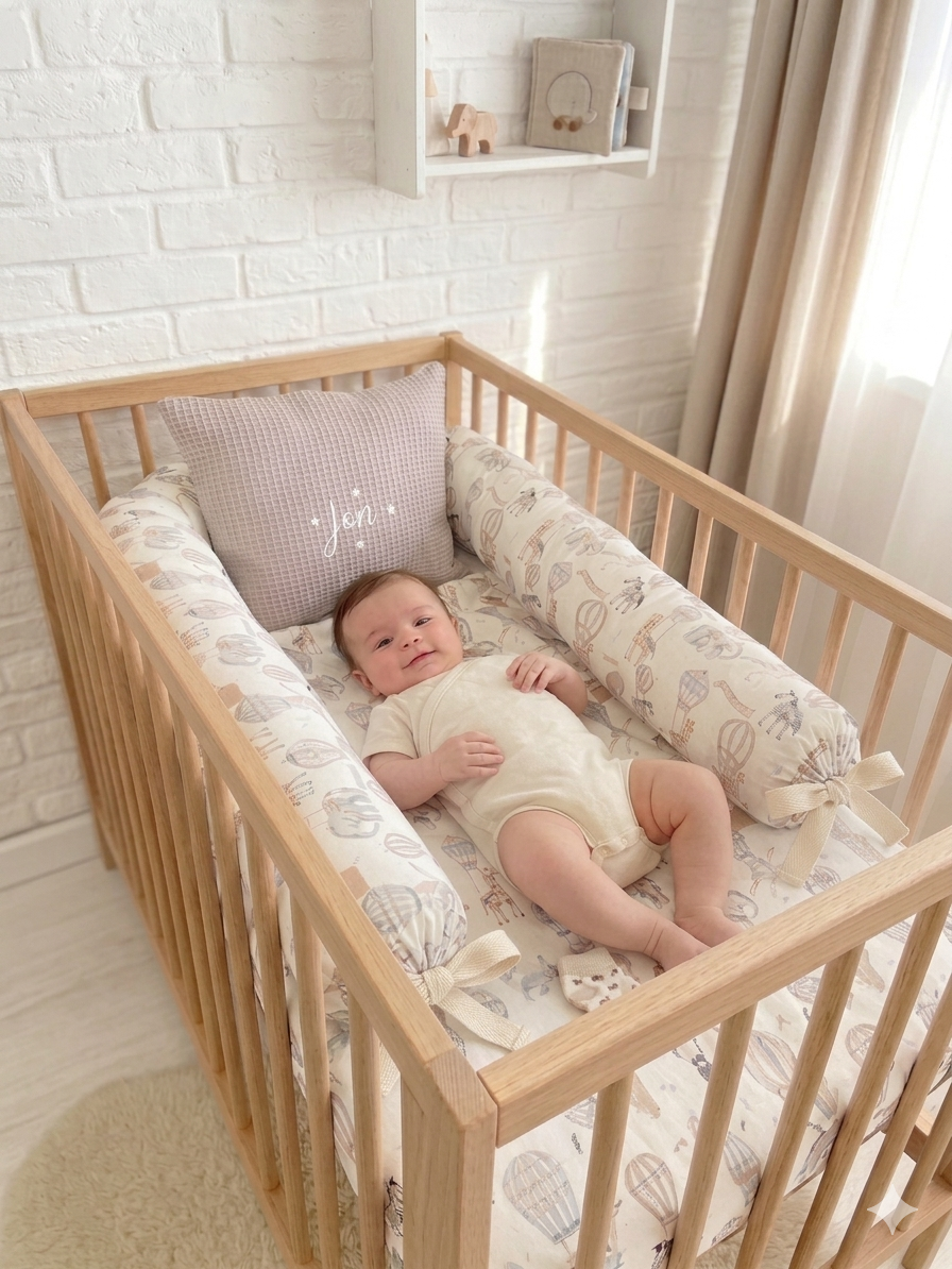 Pack Cojín protector organic(cojín 2,5 metros, manta y almohada personalizada)