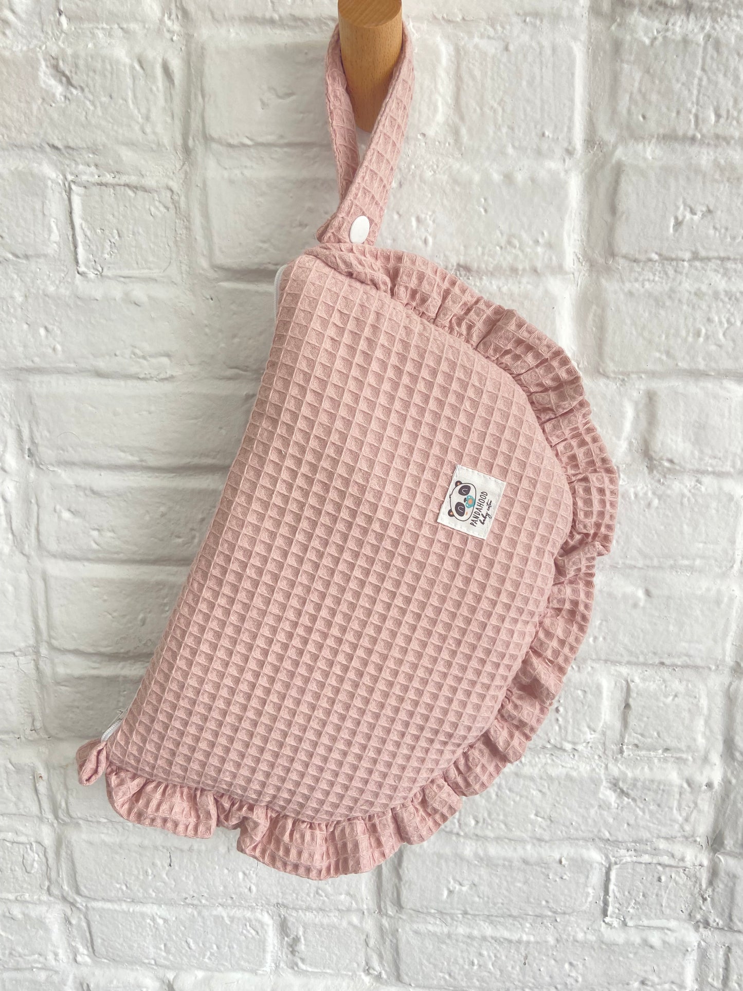 Pouch Baby Waffle rosa empolvado