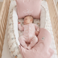 Pack Baby Welcome Rose (nido, manta y cojín personalizado)