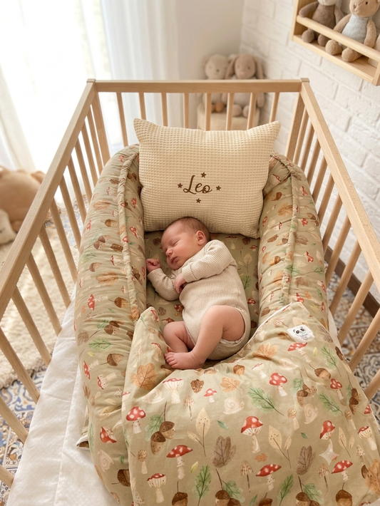 Pack Baby Otoño (nido, manta y cojín personalizado)