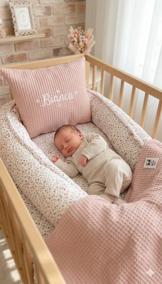Pack Baby Harmony (nido, manta y cojín personalizado)