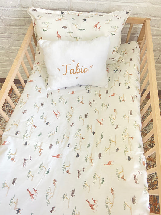 Colcha & almohada Organic (elige estampado)