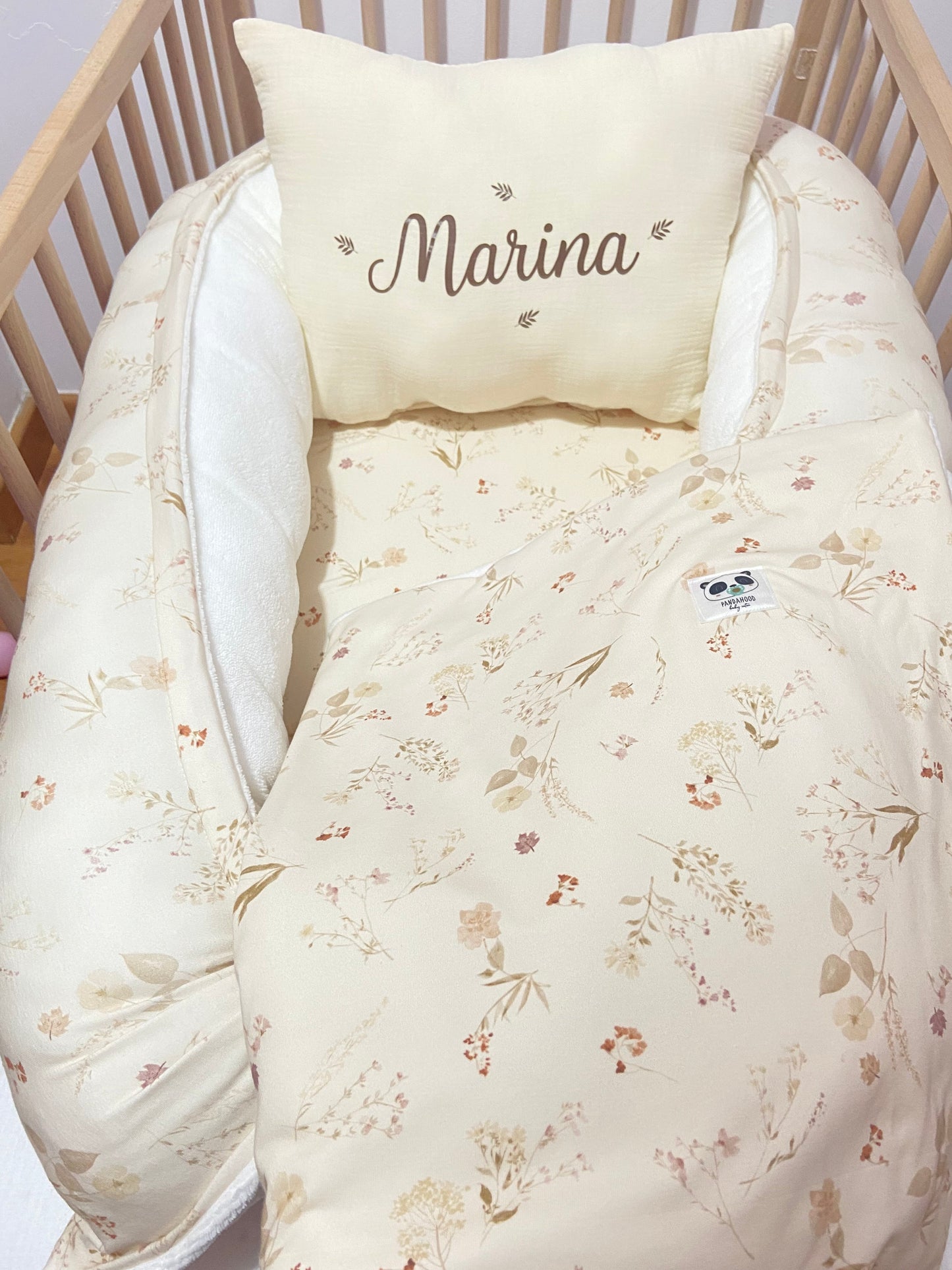 Pack Baby Nido Autumn (nido, manta y cojín personalizado)